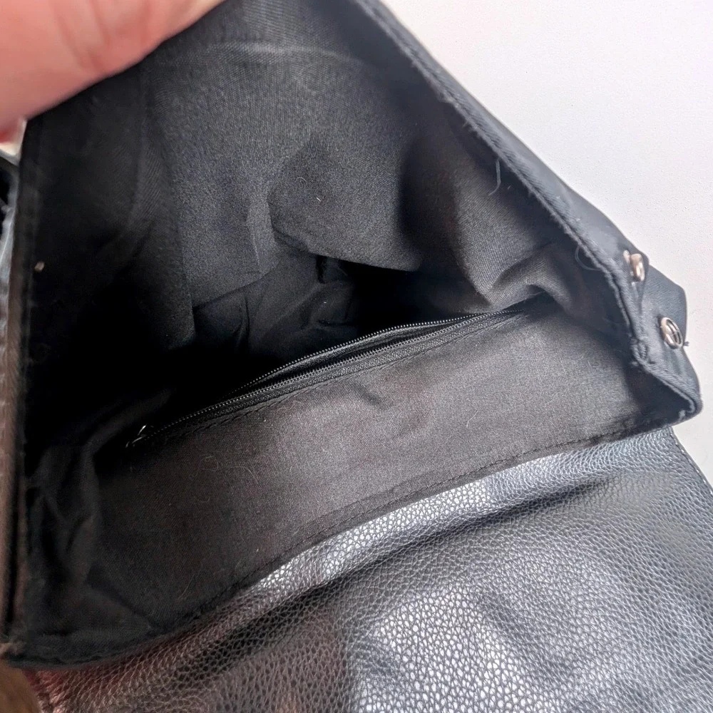 Botkier New York‎ Black Faux Leather Nylon Convertible Trigger Backpack Purse